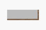 Hanah Home Espejo Flotal-e Blanco y Nogal 40x120x2.2 cm MDF Ecológico Montaje Pared
